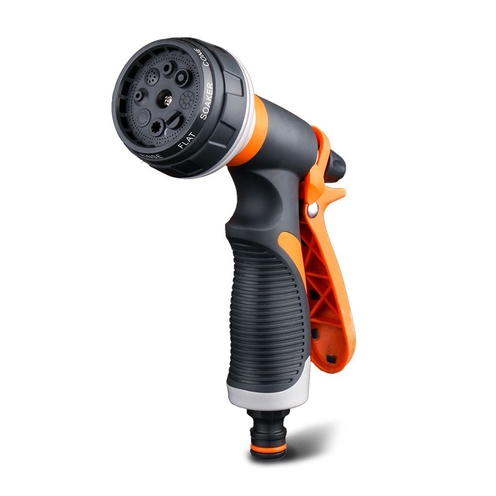Garden Hose Nozzle Sprayer Hand Shower 8 Adjustable Irrigation Pattern High Pressure Hand Sprayer for Watering Lawn Car Washing