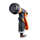 Garden Hose Nozzle Sprayer Hand Shower 8 Adjustable Irrigation Pattern High Pressure Hand Sprayer for Watering Lawn Car Washing - Front View