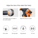Garden Hose Nozzle Sprayer Hand Shower 8 Adjustable Irrigation Pattern High Pressure Hand Sprayer for Watering Lawn Car Washing
