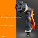 Garden Hose Nozzle Sprayer Hand Shower 8 Adjustable Irrigation Pattern High Pressure Hand Sprayer for Watering Lawn Car Washing