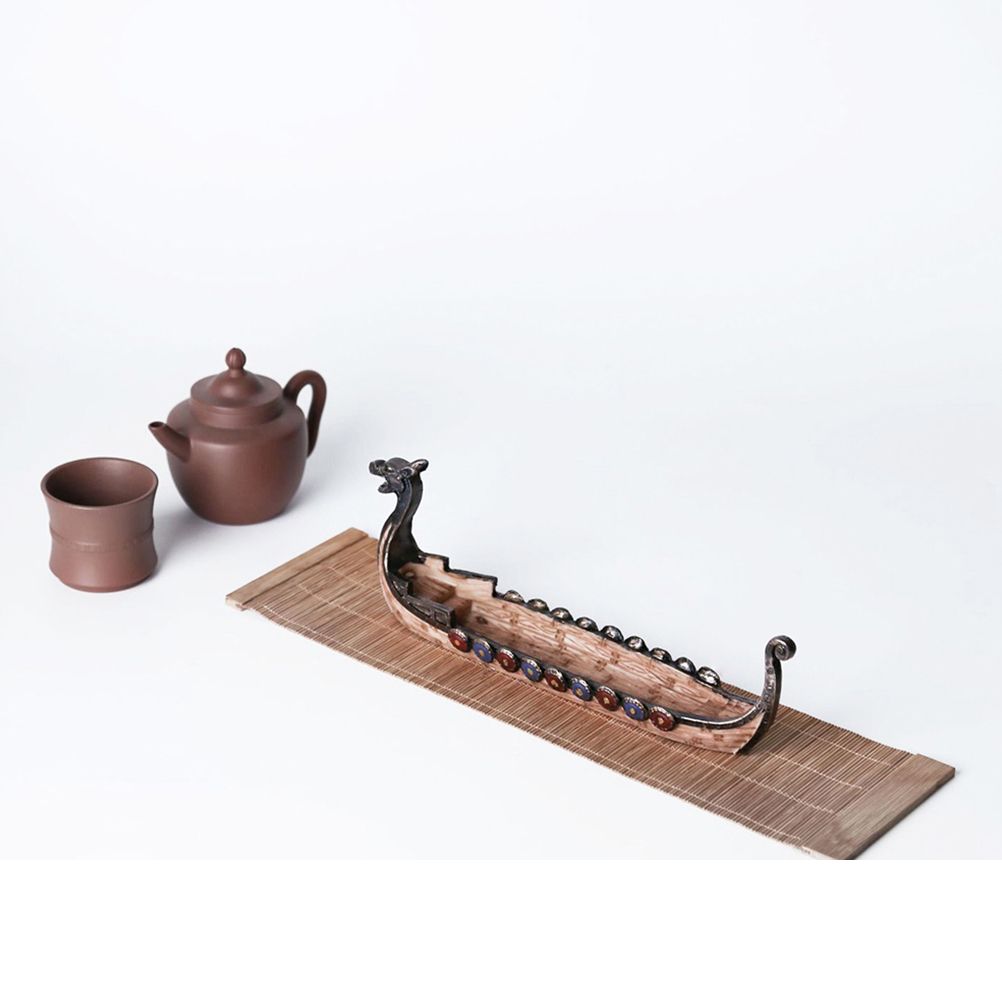 Resin Viking Ships Incense Stick Holder Retro Ships Ornament Exquisite Beautiful Home Decoration Ornaments