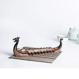Resin Viking Ships Incense Stick Holder Retro Ships Ornament Exquisite Beautiful Home Decoration Ornaments