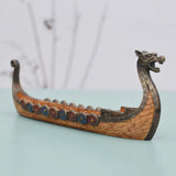 Resin Viking Ships Incense Stick Holder Retro Ships Ornament Exquisite Beautiful Home Decoration Ornaments
