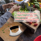 Stainless Steel Pizza Cutter with Cover Ergonomic Anti Slip Handle Rocker Cutter - Rear View