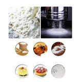 Stainless Steel Shaker Sieve Cup Mesh Crank Flour Sifter with Measuring Scale for Flour Icing Sugar - 45-Degree Angle