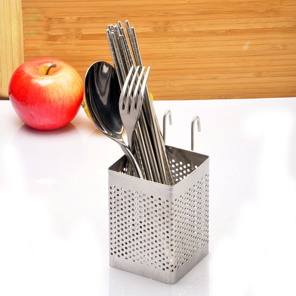 Kitchen Utensil Storage Holder Stainless Steel Fork Chopsticks Storage Organizer Tableware Holder