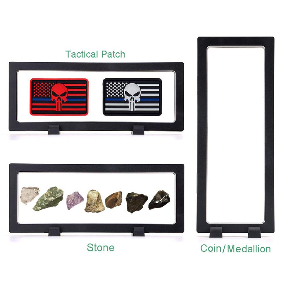 3D Floating Display Stand with Two Bases for Medallion Antique Coin Desktop Display Stand