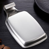 Stainless Steel Spoon Rest Stove Spoon Holder for Kitchen Spatula Ladle Brush Cooking Utensils - Close-Up Angle