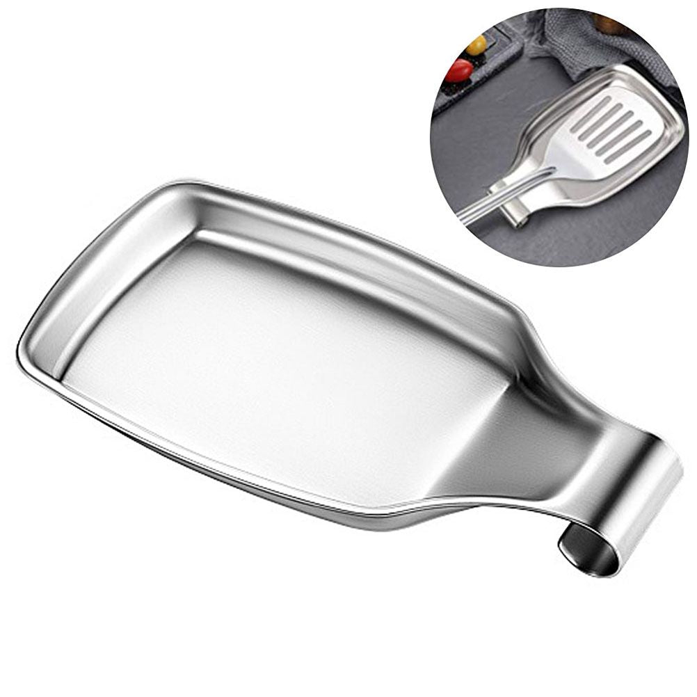Stainless Steel Spoon Rest Stove Spoon Holder for Kitchen Spatula Ladle Brush Cooking Utensils