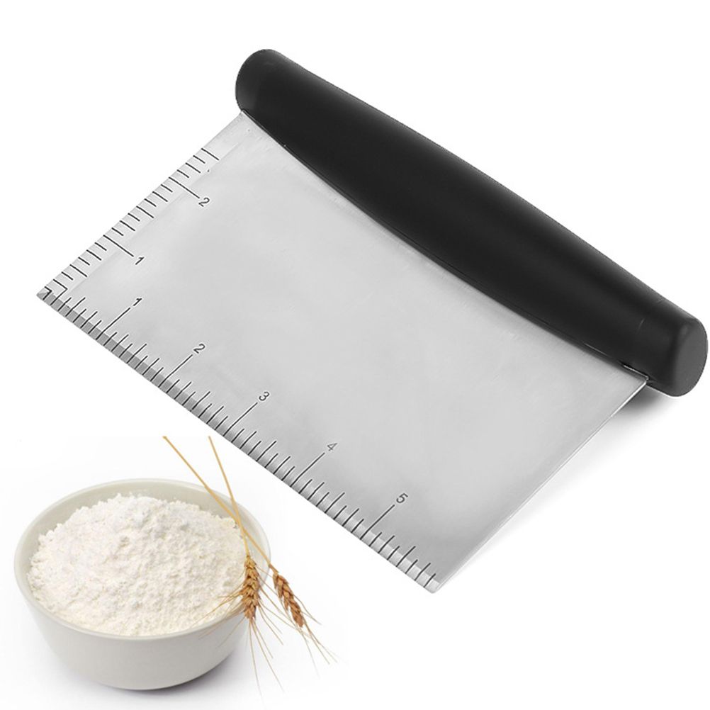 Multi Purpose Bench Scraper Stainless Steel Pizza Dough Scraper Chopper Dough Cutter for Bread and Pizza Dough