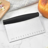 Multi Purpose Bench Scraper Stainless Steel Pizza Dough Scraper Chopper Dough Cutter for Bread and Pizza Dough - Extra Image