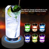 LED Drink Coasters Cup Coaster with Light Gravity Sensor Drink Pads for Bar Party Club - Top-Down View