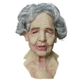 Halloween Latex Face Cover Novelty Old Man Horror Heagear for Masquerade Party
