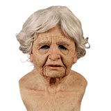 Halloween Latex Face Cover Novelty Old Man Horror Heagear for Masquerade Party - Front View