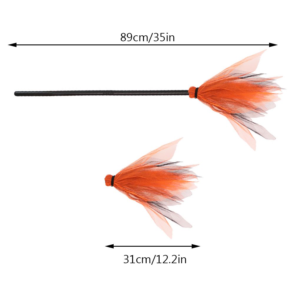 Halloween Witch Broom Plastic Broom Props for Costume Party Halloween Decoration