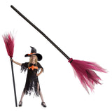 Halloween Witch Broom Plastic Broom Props for Costume Party Halloween Decoration