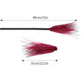 Halloween Witch Broom Plastic Broom Props for Costume Party Halloween Decoration
