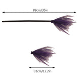 Halloween Witch Broom Plastic Broom Props for Costume Party Halloween Decoration