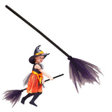 Halloween Witch Broom Plastic Broom Props for Costume Party Halloween Decoration - Low Angle