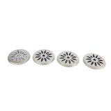 4PCS Stainless Steel Mosquito Coil Holder with Supporting Nail Teeth and Hollow Lid - Front View