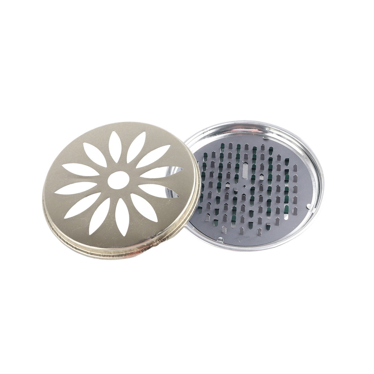 4PCS Stainless Steel Mosquito Coil Holder with Supporting Nail Teeth and Hollow Lid