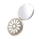 4PCS Stainless Steel Mosquito Coil Holder with Supporting Nail Teeth and Hollow Lid - Low Angle