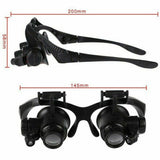 25X 8 Lens Magnifier Head Mount Magnifying Glass Hands Free Magnifier with Light