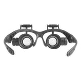 25X 8 Lens Magnifier Head Mount Magnifying Glass Hands Free Magnifier with Light