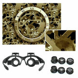 25X 8 Lens Magnifier Head Mount Magnifying Glass Hands Free Magnifier with Light - Low Angle
