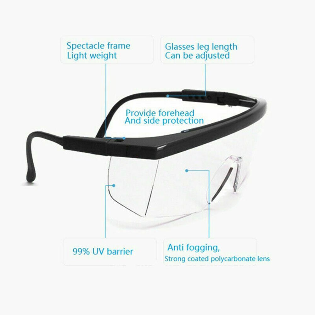 Protective Safety Glasses Clear Anti Saliva Eye Protection Googles for Chemical and Workplace Safety Goggles