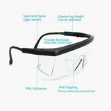 Protective Safety Glasses Clear Anti Saliva Eye Protection Googles for Chemical and Workplace Safety Goggles - Side View
