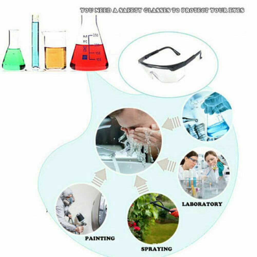 Protective Safety Glasses Clear Anti Saliva Eye Protection Googles for Chemical and Workplace Safety Goggles