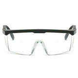 Protective Safety Glasses Clear Anti Saliva Eye Protection Googles for Chemical and Workplace Safety Goggles - Close-Up Angle