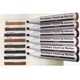 Furniture Repair Kit Wood Markers Wax Sticks with Sharpener Kit for Stains Scratches Wood Floors Tables Desks Carpenters - Top-Down View
