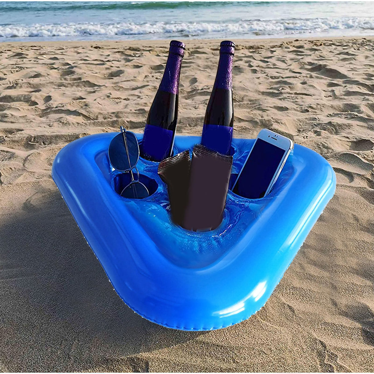 Triangle Inflatable Coaster Floating Beer Glass Holder Swimming Pool Coaster