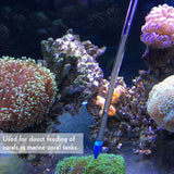 Coral Feeder SPS HPS Feeder Long Acrylic Liquid Fertilizer for Marine Fish and Coral Aquarium - Close-Up Angle