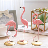 Cute Resin Pink Flamingo Ornament Tabletop Decoration Living Room Decoration Cake Decor - Top-Down View