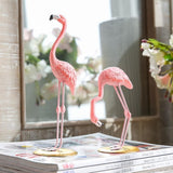 Cute Resin Pink Flamingo Ornament Tabletop Decoration Living Room Decoration Cake Decor - Rear View