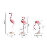 Cute Resin Pink Flamingo Ornament Tabletop Decoration Living Room Decoration Cake Decor - Close-Up Angle