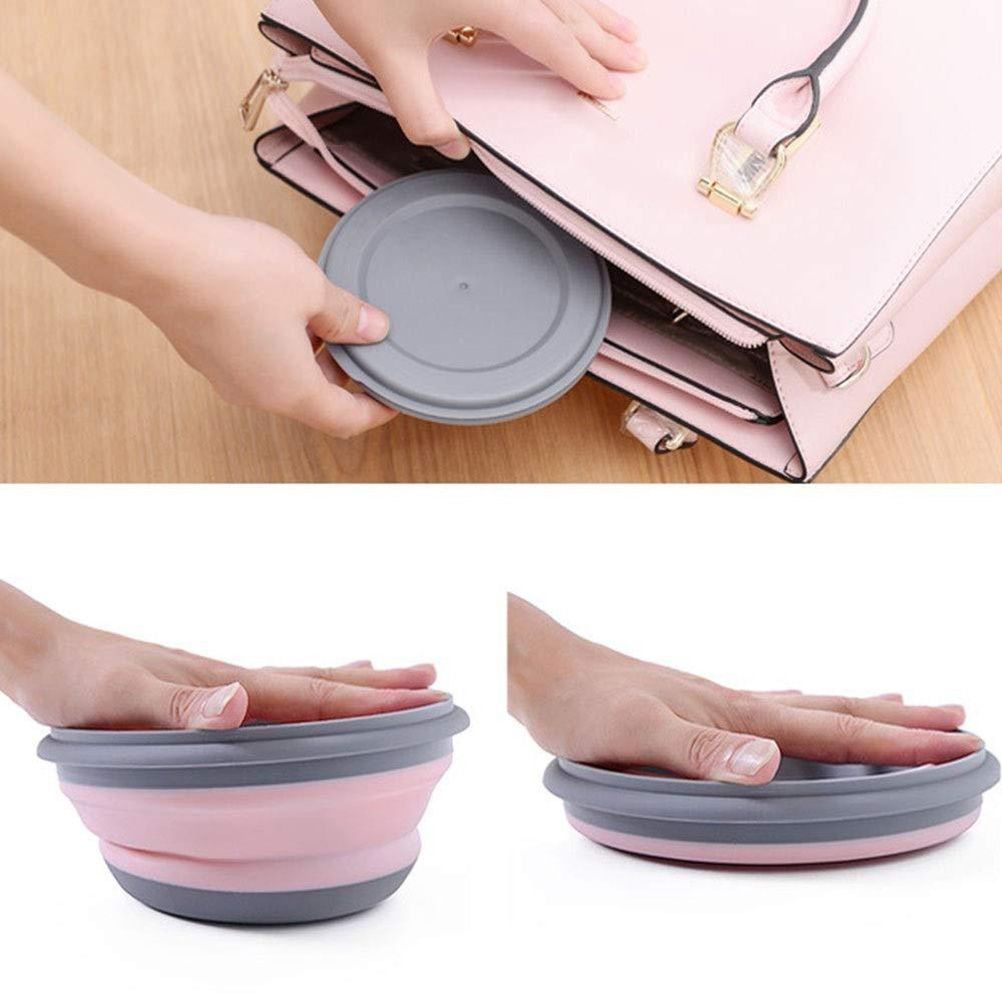 3Pcs Folding Camping Bowl Set Portable Silicone Kitchen Containers for Travel Outdoor Camping
