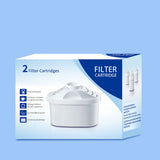 2Pcs Water Filter Cartridges Compatible with Brita Maxtra and Filter Cartridges for Brita Water Filters - Close-Up Angle
