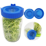 4Pcs Easy Rinse and Drain Plastic Sprouting Lids for Wide Mouth Jars