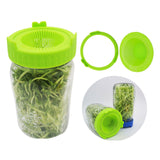 4Pcs Easy Rinse and Drain Plastic Sprouting Lids for Wide Mouth Jars