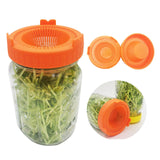 4Pcs Easy Rinse and Drain Plastic Sprouting Lids for Wide Mouth Jars