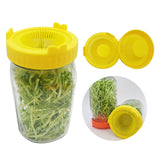 4Pcs Easy Rinse and Drain Plastic Sprouting Lids for Wide Mouth Jars