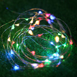 Solar Powered String Lights Fairy String Light for Outdoor Wedding Party Seasonal Decorations - Front View