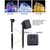 Solar Powered String Lights Fairy String Light for Outdoor Wedding Party Seasonal Decorations