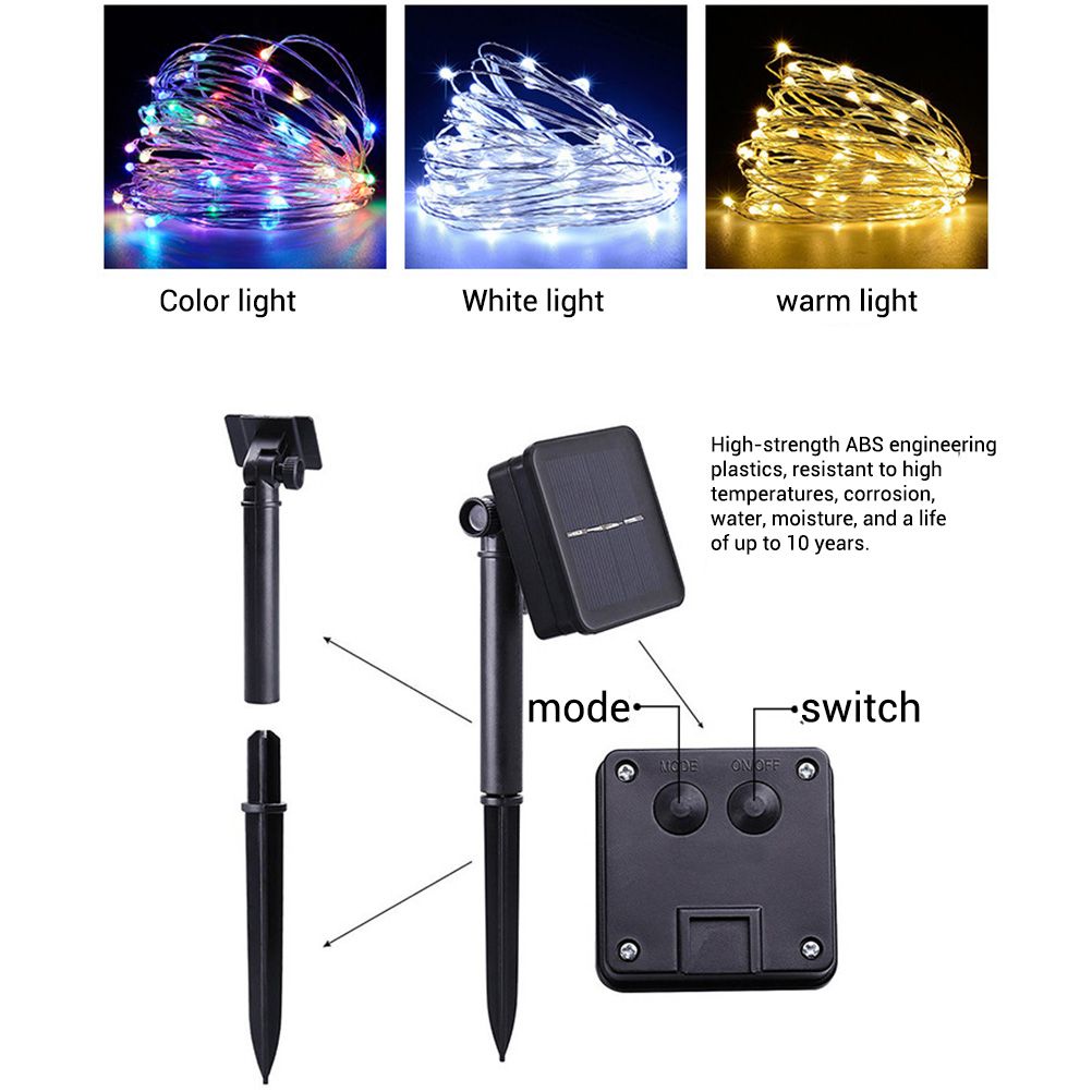 Solar Powered String Lights Fairy String Light for Outdoor Wedding Party Seasonal Decorations