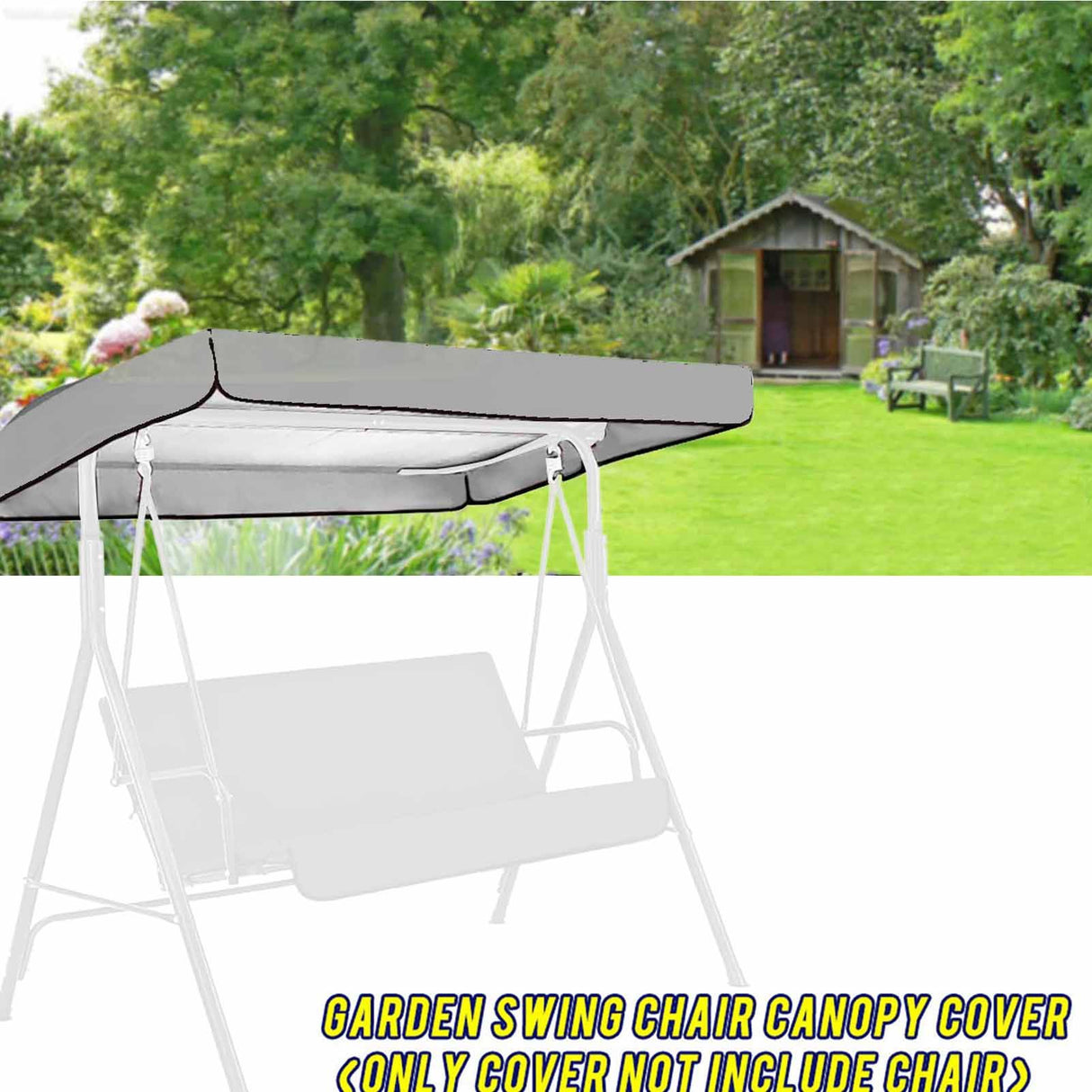 Waterproof Swing Canopy Garden Chair Tent Porch Top Cover Swing Roof