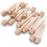 50pcs Honeycomb Stick 8cm Mini Wooden Honey Dipper Sticks Honey Stirrer Honey Wand for Honey Coffee Jam Kitchen Gadgets - Front View